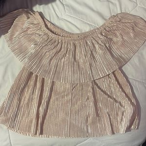 Shimmery cream color blouse .